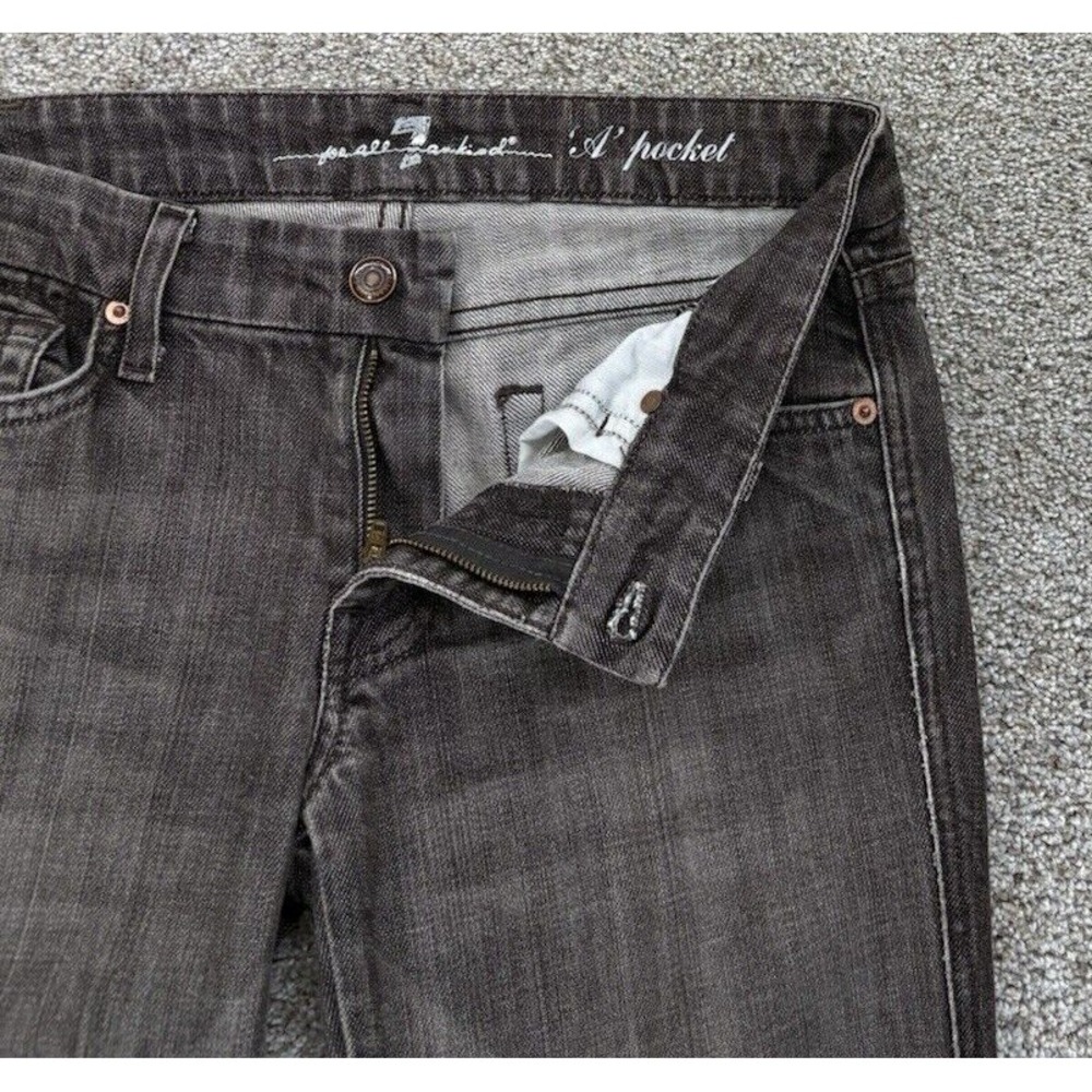 7 for All Mankind 'A' Pocket Jeans Womens‎ 28 Brown Flared Stretch Boho Festival - Picture 9 of 14